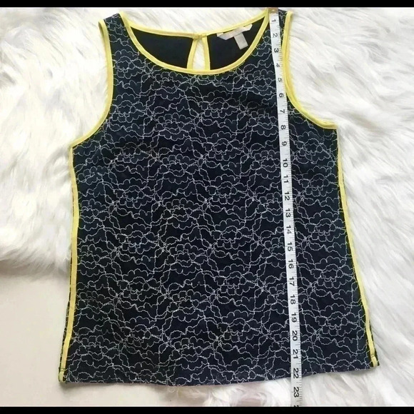 Banana Republic Blue Floral Lace Tank w/ Neon Trim - Picture 4 of 6
